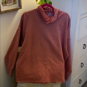 Aerie sweatshirt material cowl neck